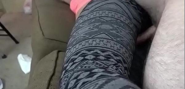  Cumshot and Creampie on Yoga Pants Ass